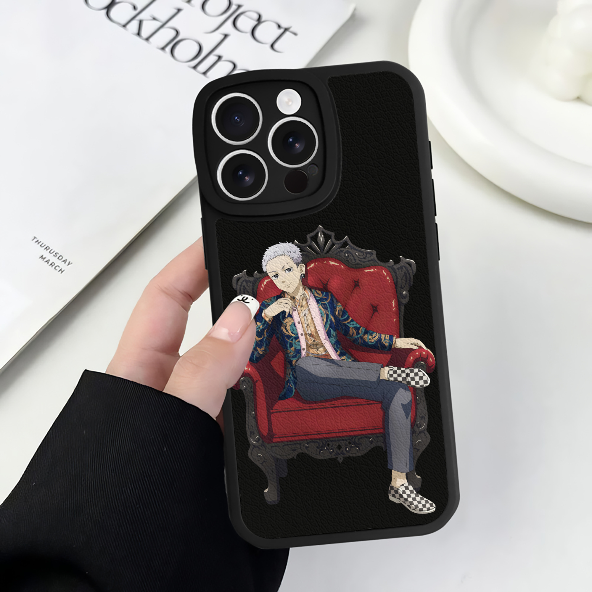 （画像用） 東京リベンジャーズ Tokyo Revengers 【iPhone 16シリーズ対応】シリコンスマホケース（レザー調） 材質：シリコン